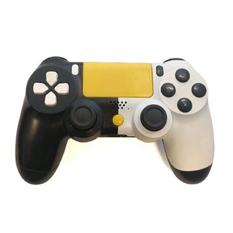 Sony PS4 Controller Dualshock 4 - Custom Zwart/Wit met Gele D-pad [Tril ...