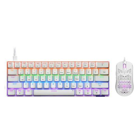 ISY IBG-1000-US Gamingmuis en Toetsenbord set - Wit